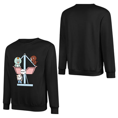 Front Patterned Long Sleeve TopClassicSeries Comfort