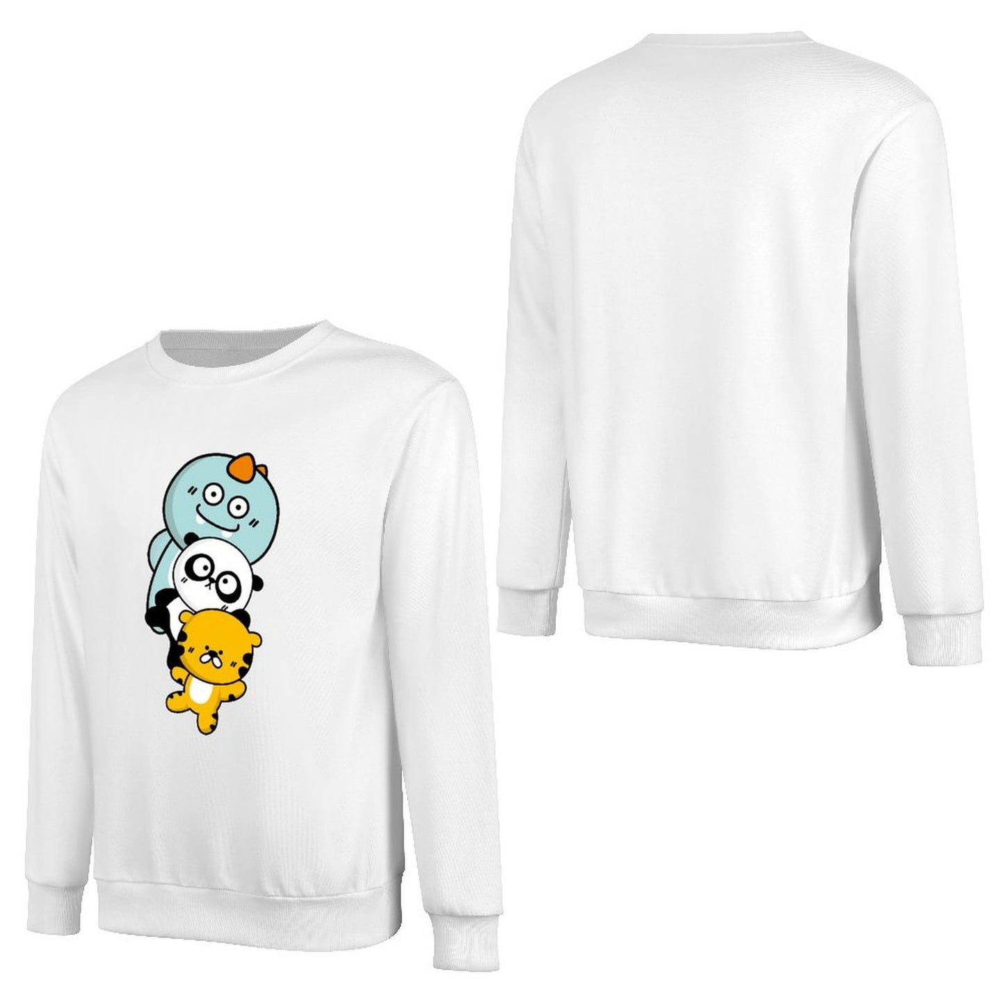 Front Patterned Long Sleeve TopDailyFit Plain