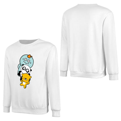 Front Patterned Long Sleeve TopDailyFit Plain