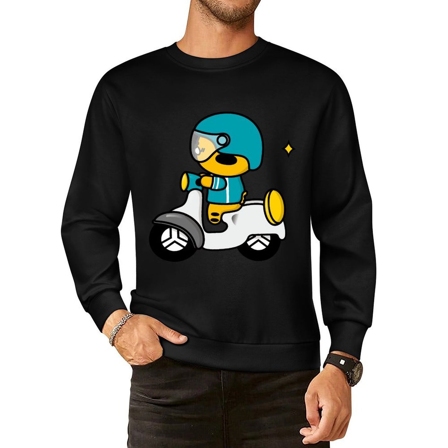Front Patterned Long Sleeve TopEverydaySeries TimelessComfort
