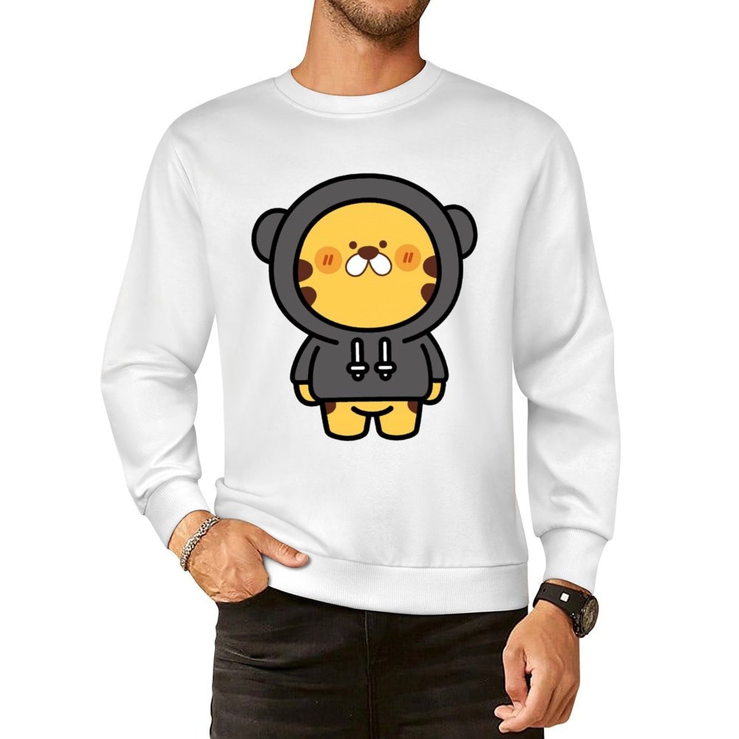 Front Patterned Long Sleeve TopEveryday Logo-Ready