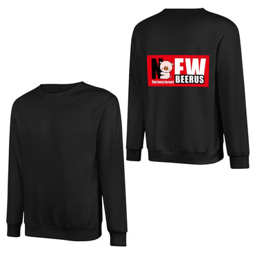 Inkmay Beerus Long Sleeve crew neck sweatshirtRelaxed Fit Batch-Printed Long Sleeve