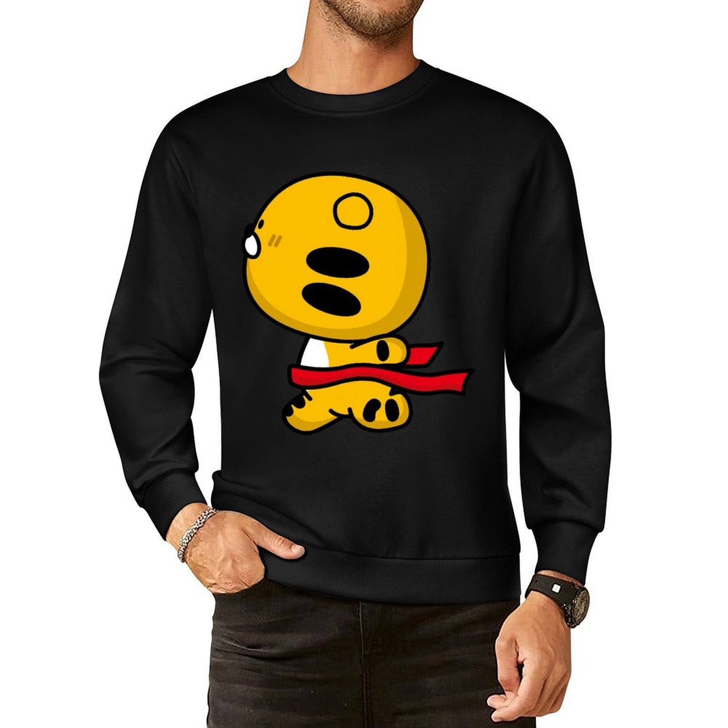 Front Patterned Long Sleeve TopHeavyweight Heritage