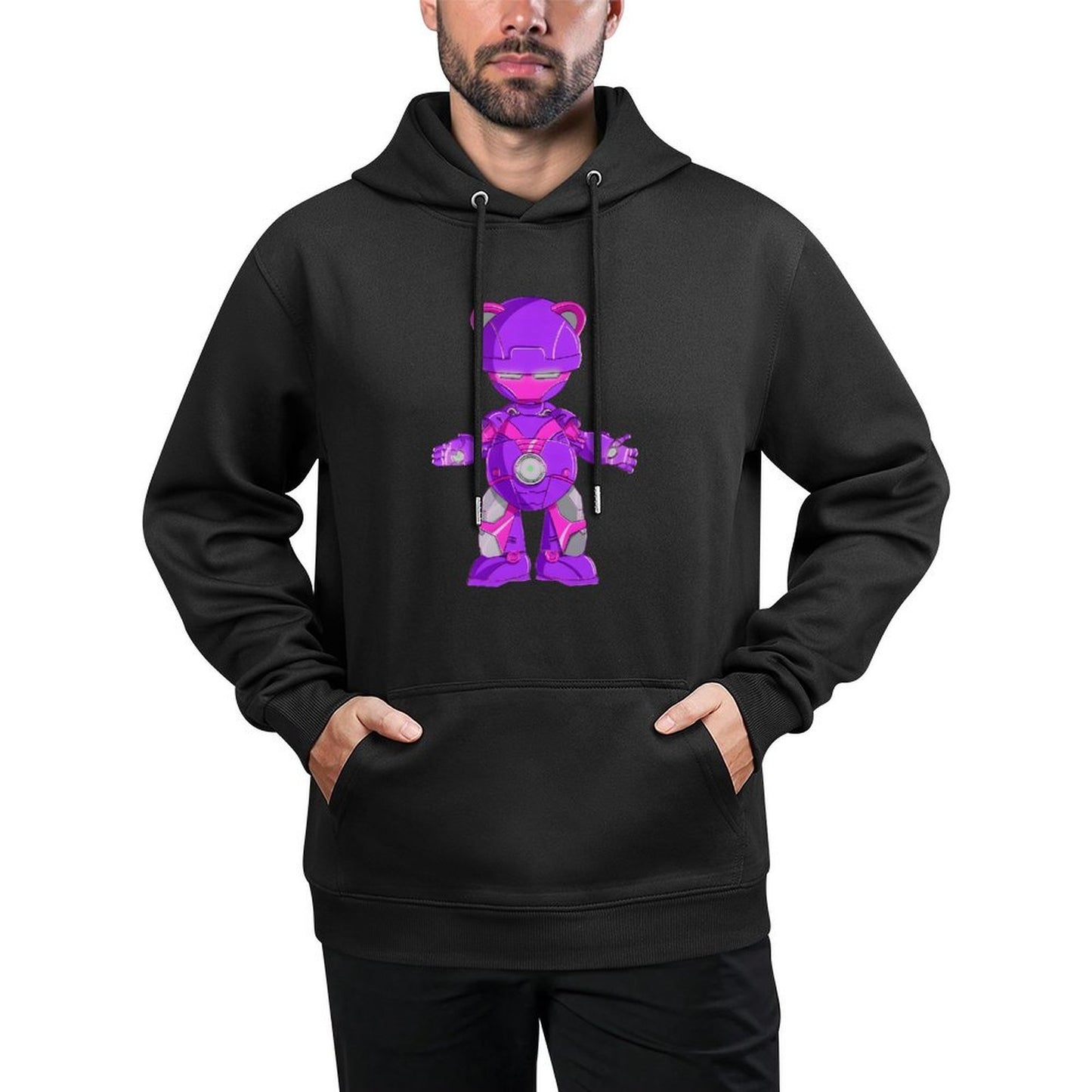 IPIB 250g Hooded Pocket Sweatshirt Front GraphicMen's Hooded  Sweatshirt6000061-1