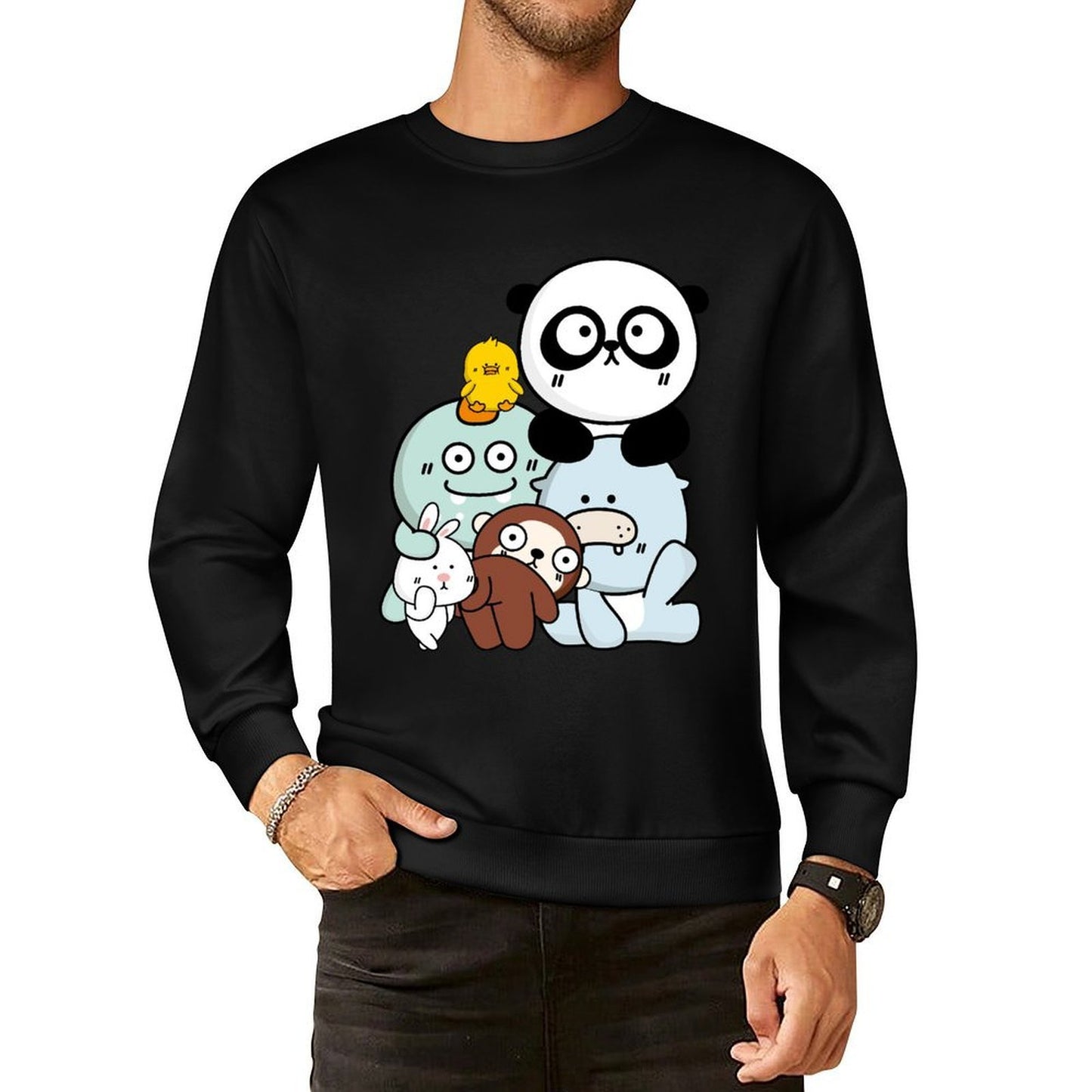 Front Patterned Long Sleeve TopRegular EverydaySeries