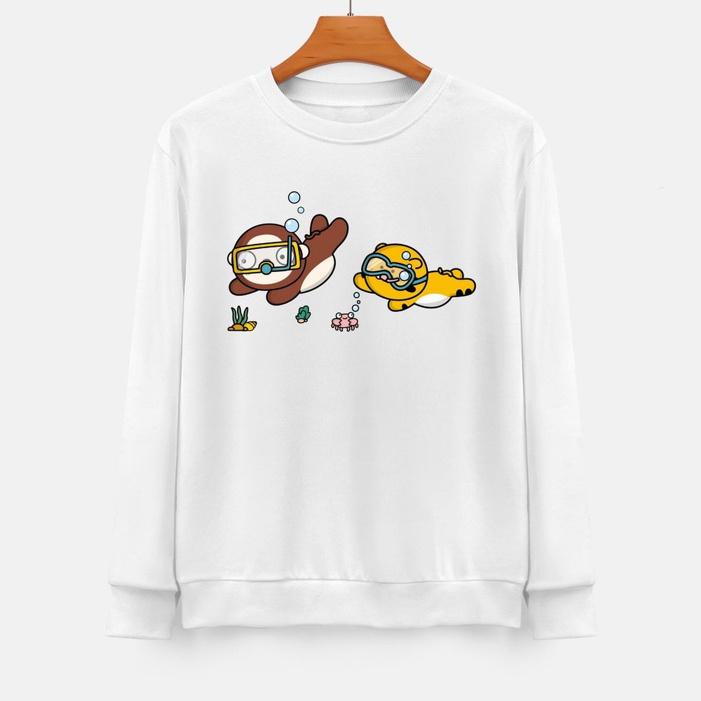 Front Patterned Long Sleeve TopModern Clean Edges