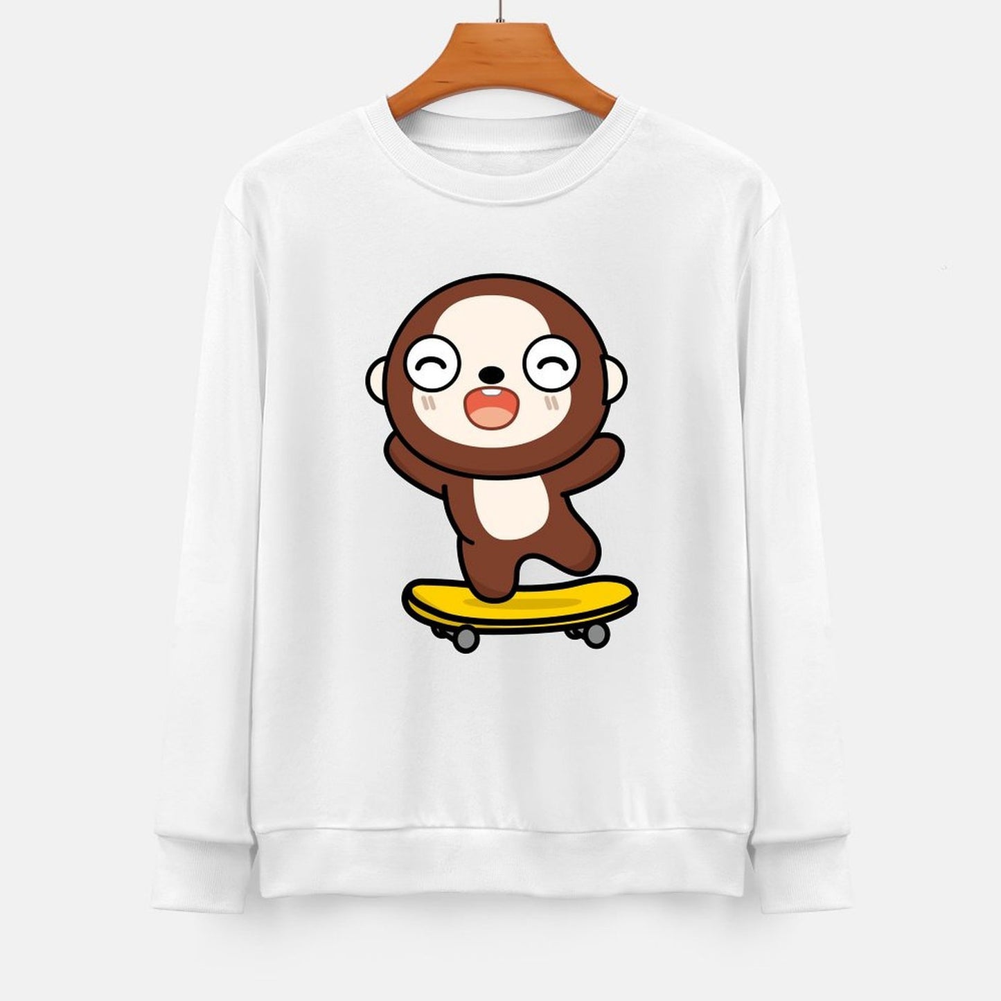 Front Patterned Long Sleeve TopOriginal Relaxed