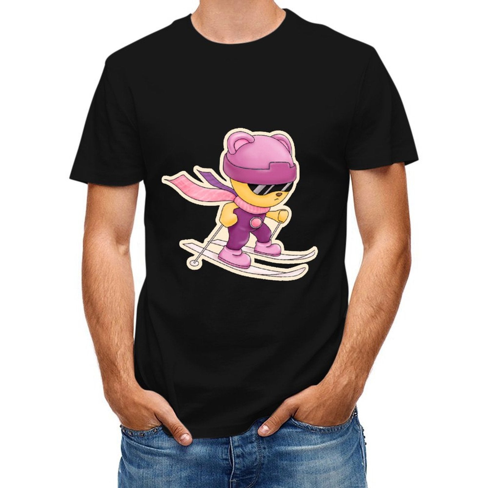 Inlex Bear T-shirtsFade-Resistant Recycled T-Shirt