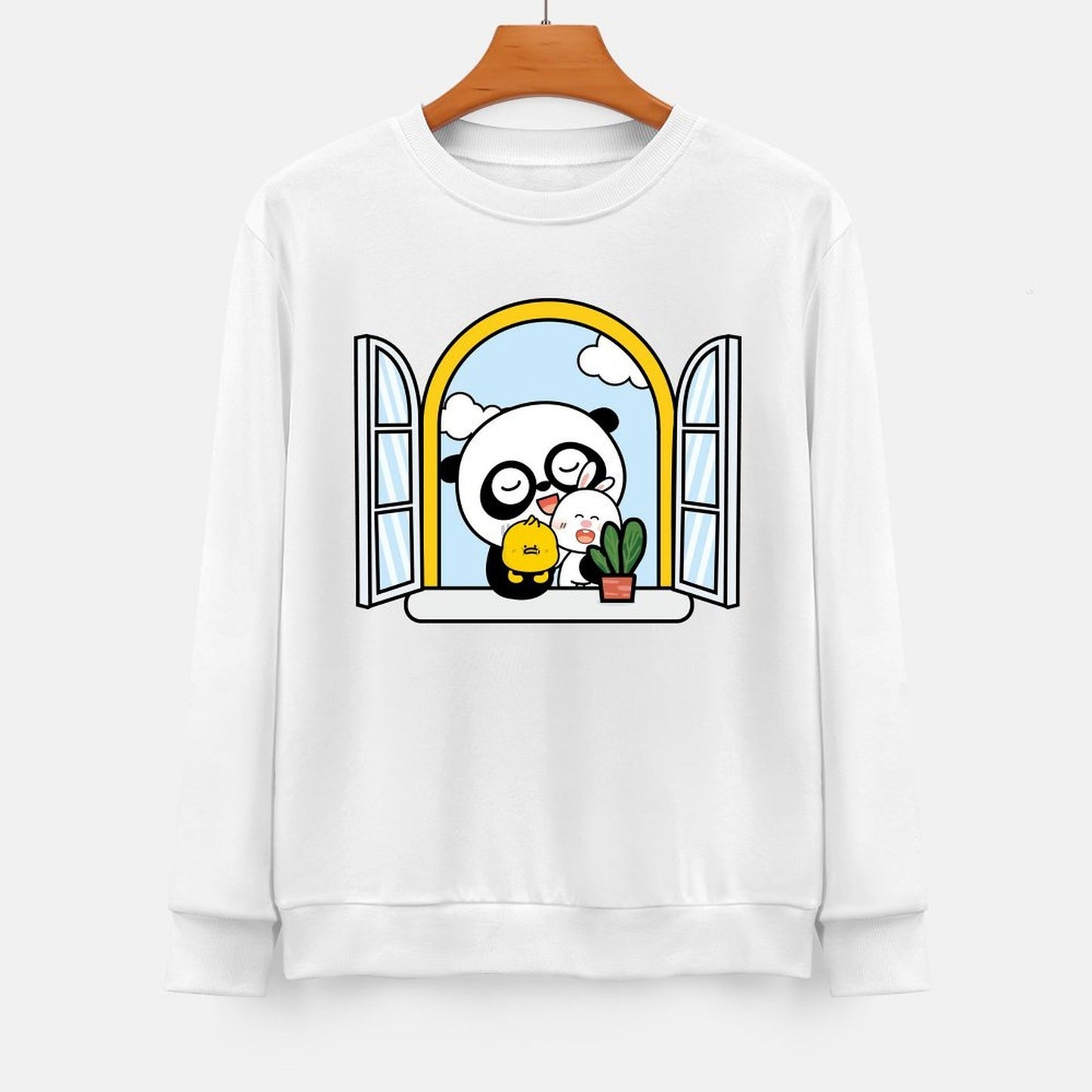 Front Patterned Long Sleeve TopBatch-Printed ActiveWear