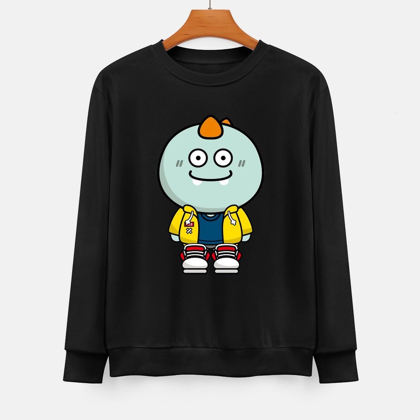 Front Patterned Long Sleeve TopPureStyle Basic