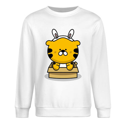 Front Patterned Long Sleeve TopStudio Crew Neck