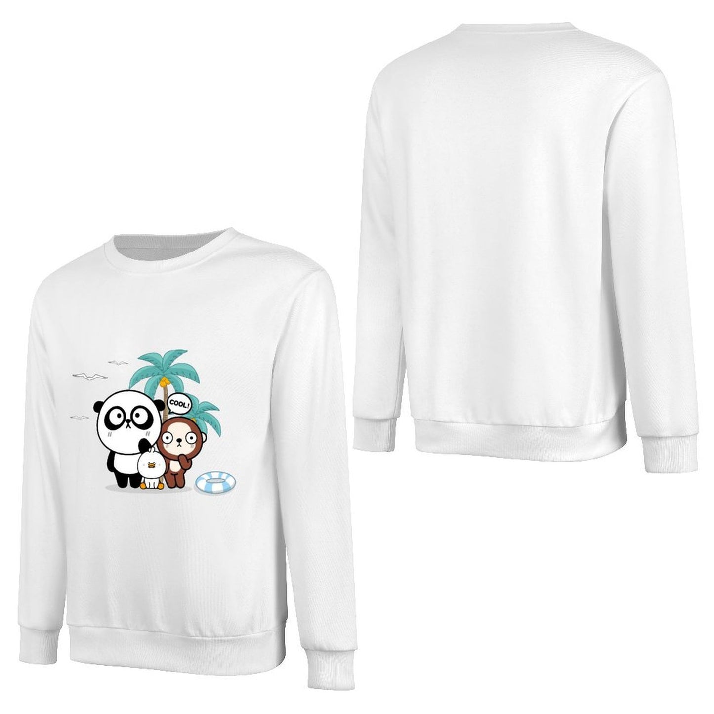 Front Patterned Long Sleeve TopSeamless Comfort