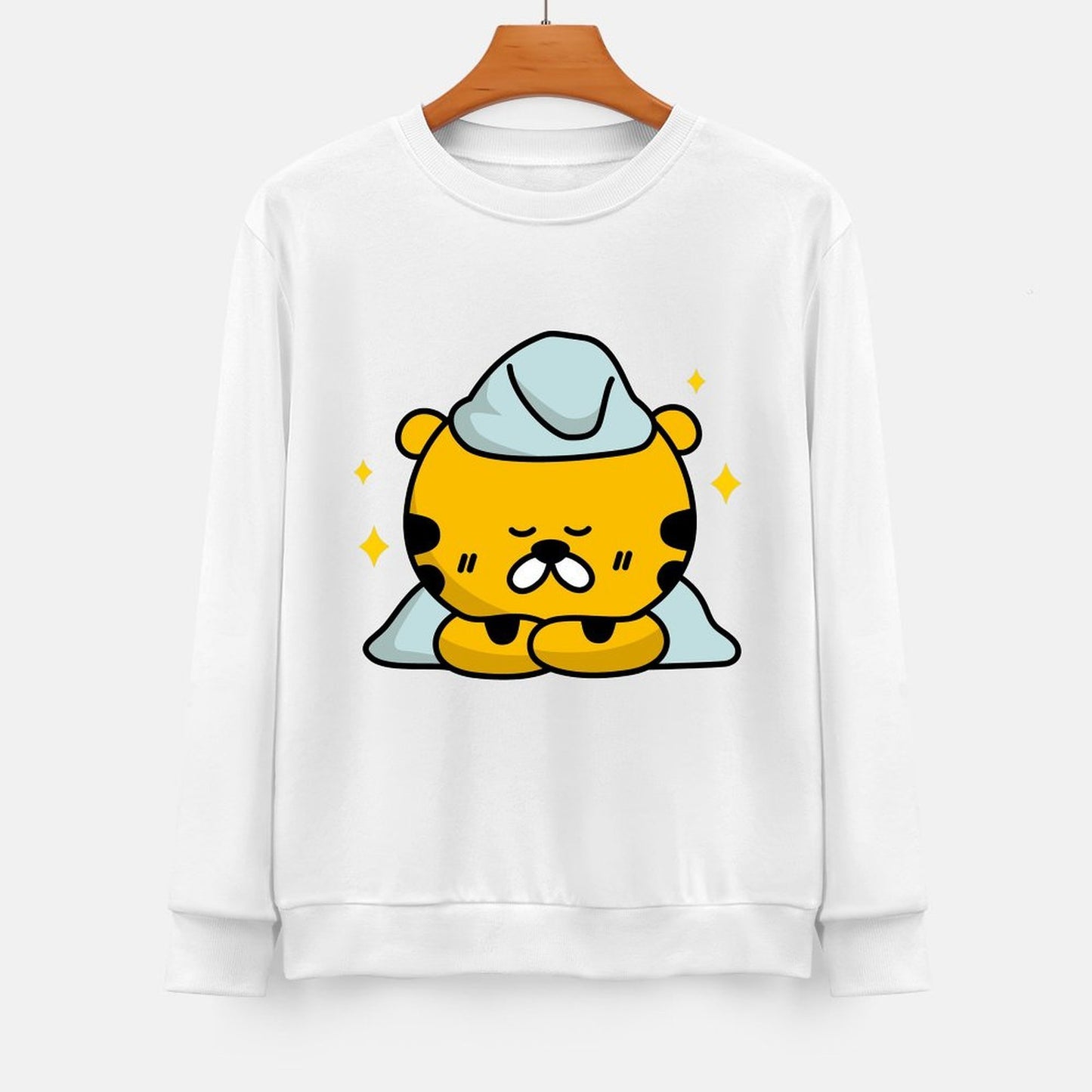 Front Patterned Long Sleeve TopComfort Printed