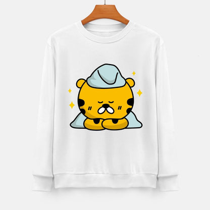 Front Patterned Long Sleeve TopComfort Printed