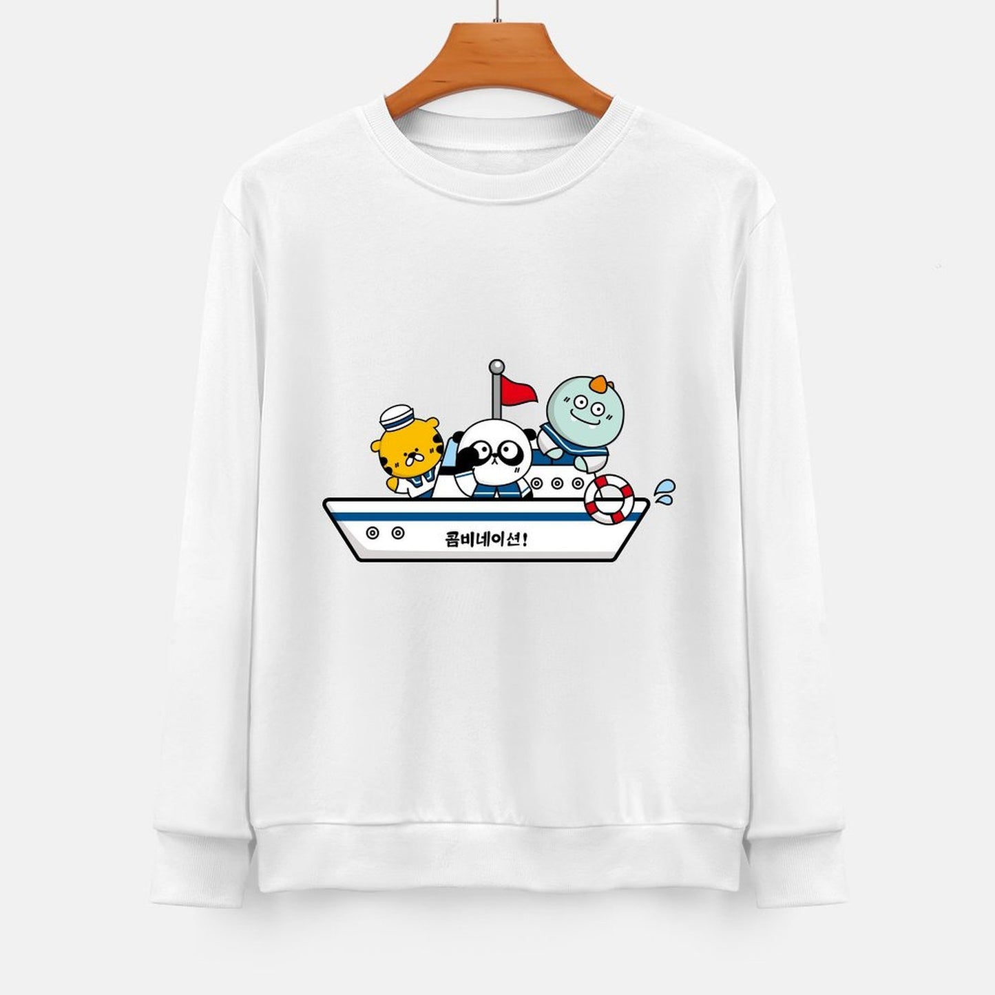 Front Patterned Long Sleeve TopClassic Strong