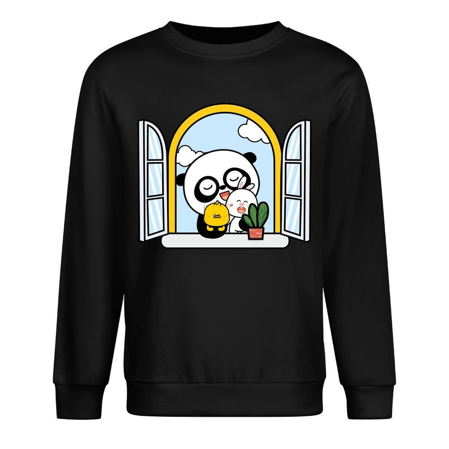 Front Patterned Long Sleeve TopBatch-Printed ActiveWear