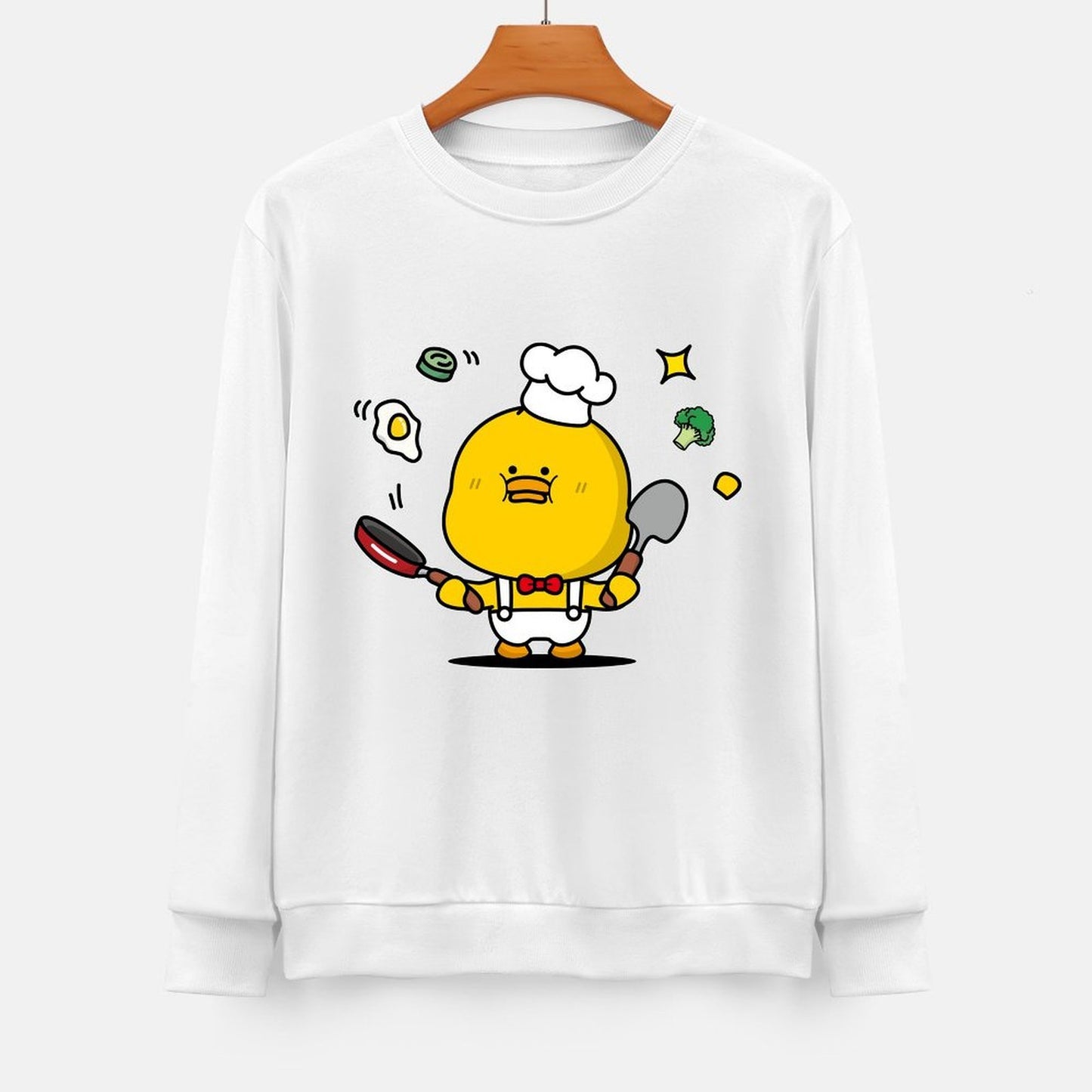 Front Patterned Long Sleeve TopFade-Resistant Lightweight