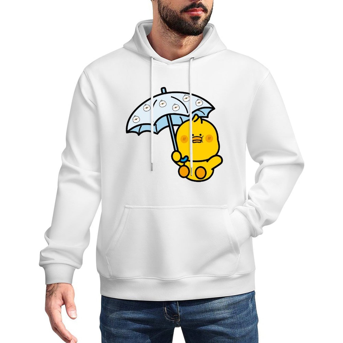 Solid Sleek Front Graphic Hoodies