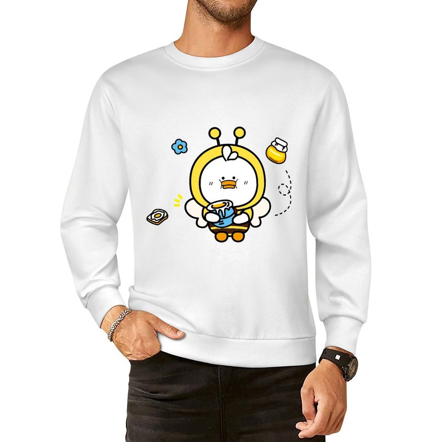 Front Patterned Long Sleeve TopSoftFeel YearRound
