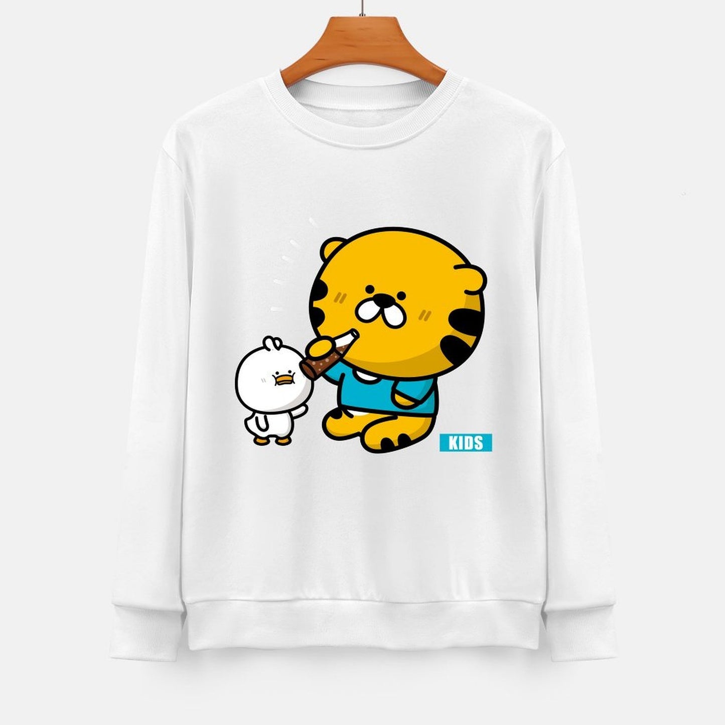 Front Patterned Long Sleeve TopNeutral Unisex