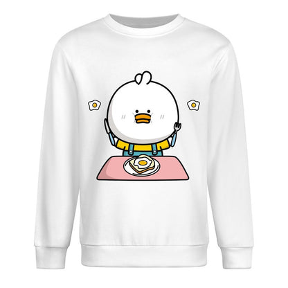 Front Patterned Long Sleeve TopSolid Double-Stitched