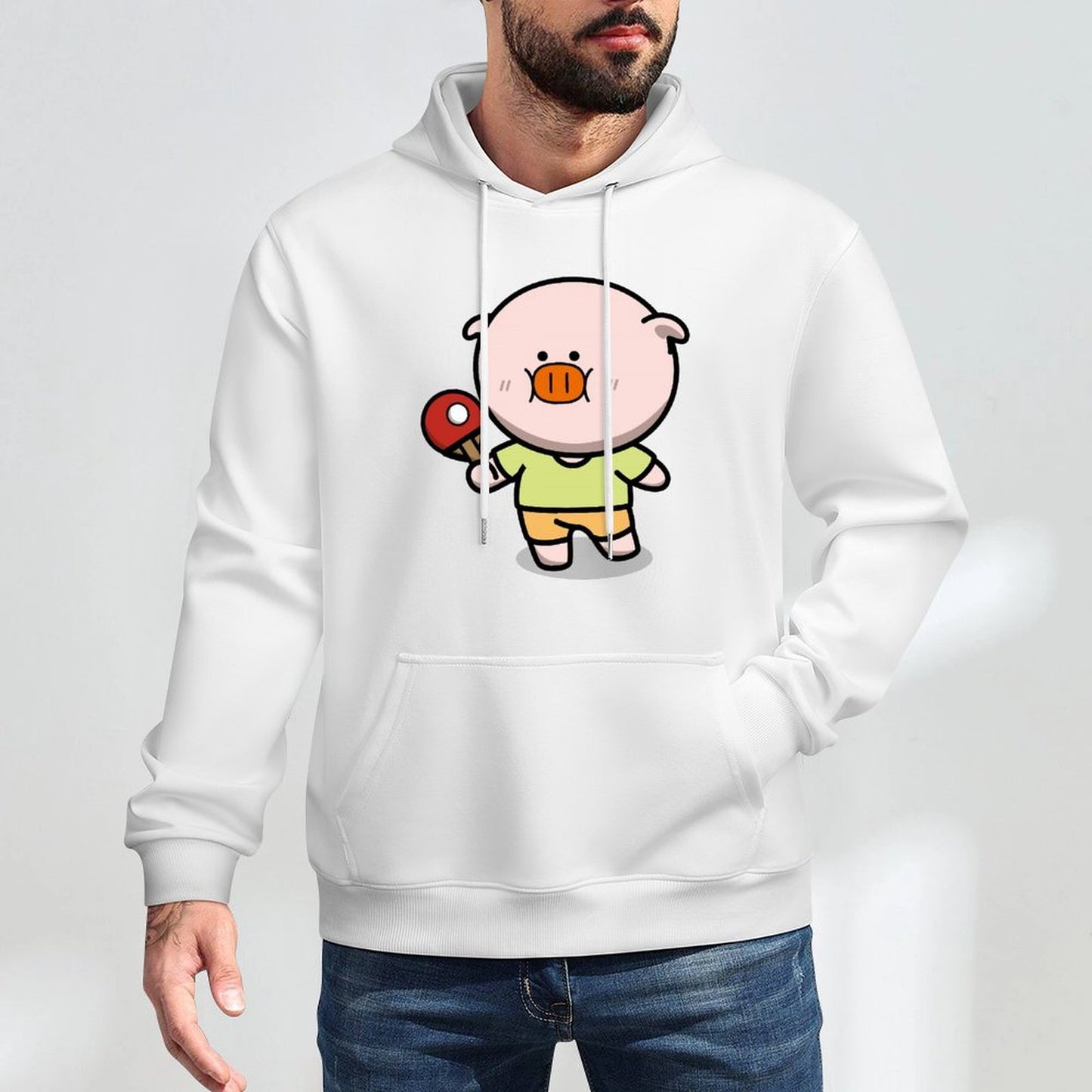 Crew Neck Printed Front Graphic Hoodies