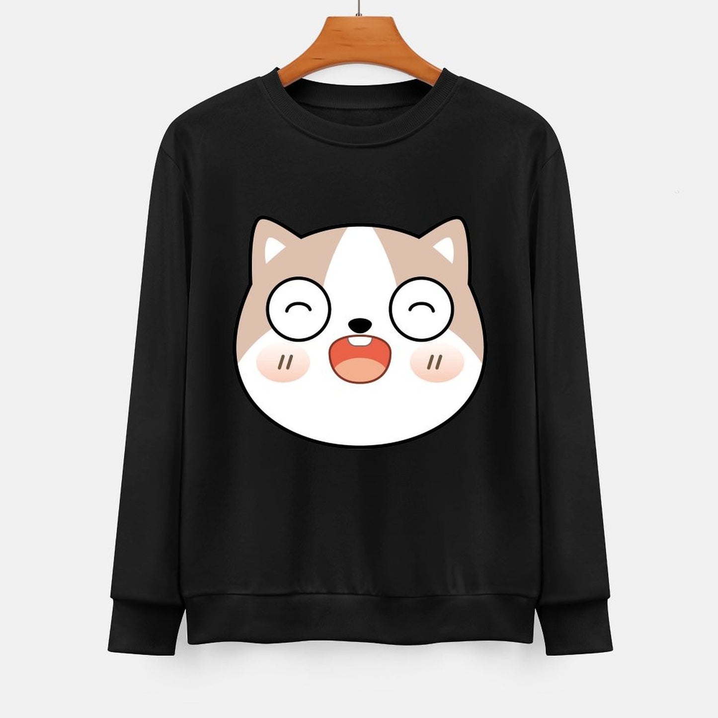  Front Patterned Long Sleeve TopEveryday Casual