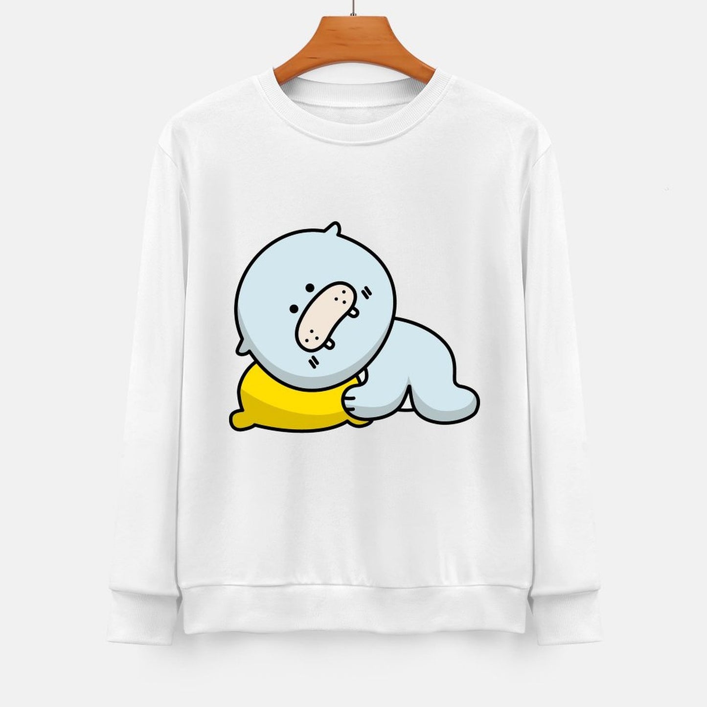 Front Patterned Long Sleeve TopWeekend Smooth Feel