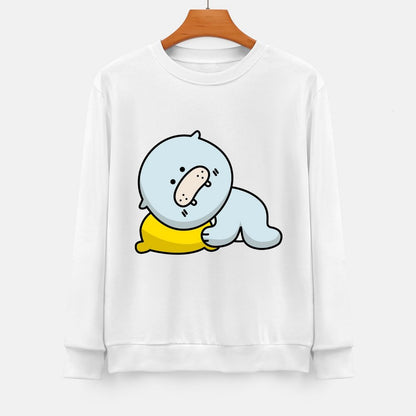 Front Patterned Long Sleeve TopWeekend Smooth Feel