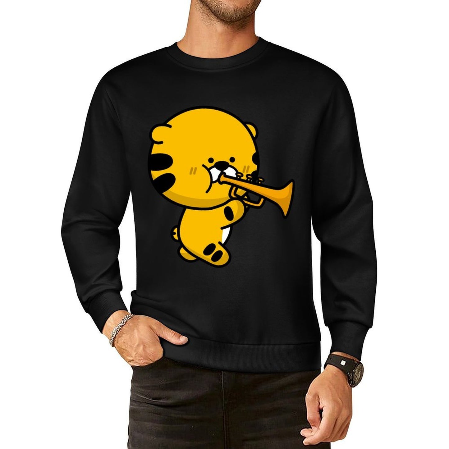 Front Patterned Long Sleeve TopModern Performance