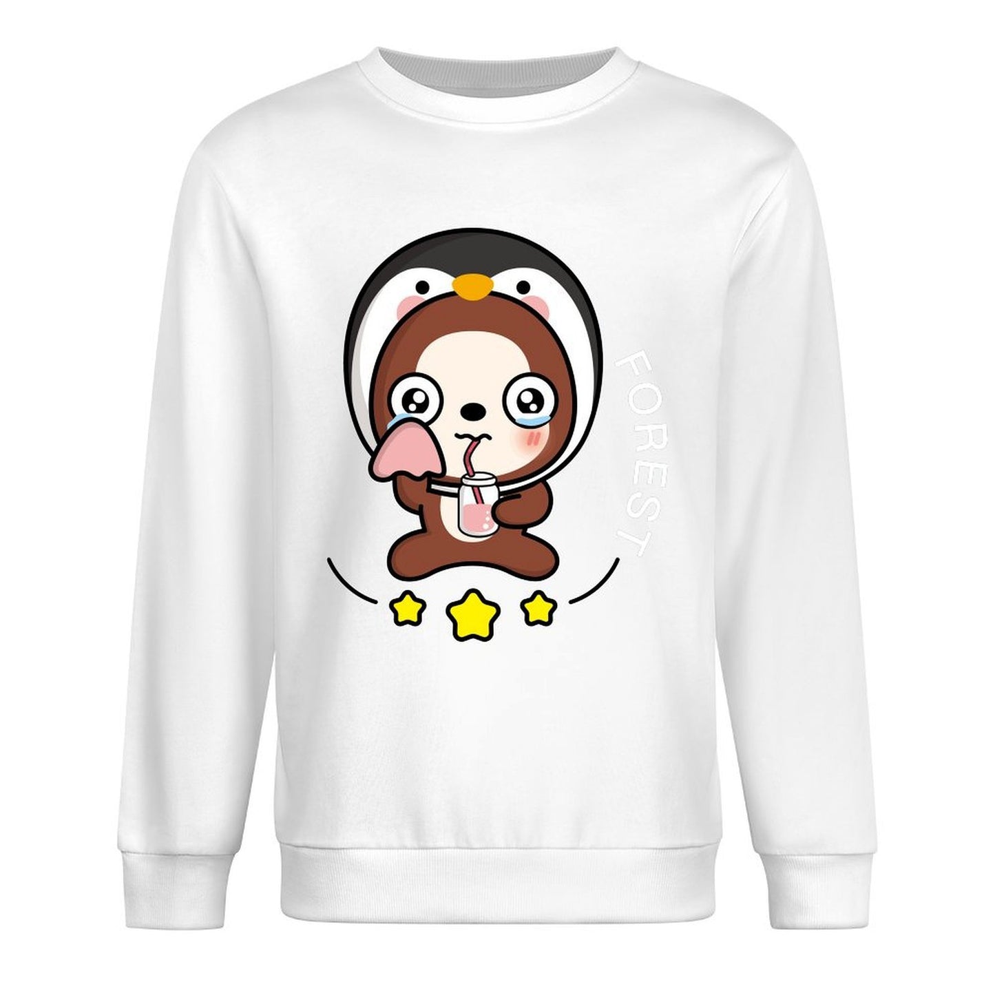 Front Patterned Long Sleeve TopNeutral Neat