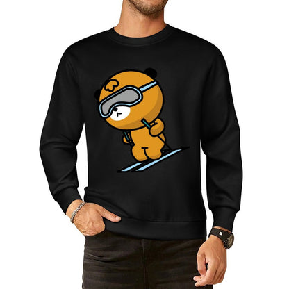 Front Patterned Long Sleeve TopRelaxed Fit Simple