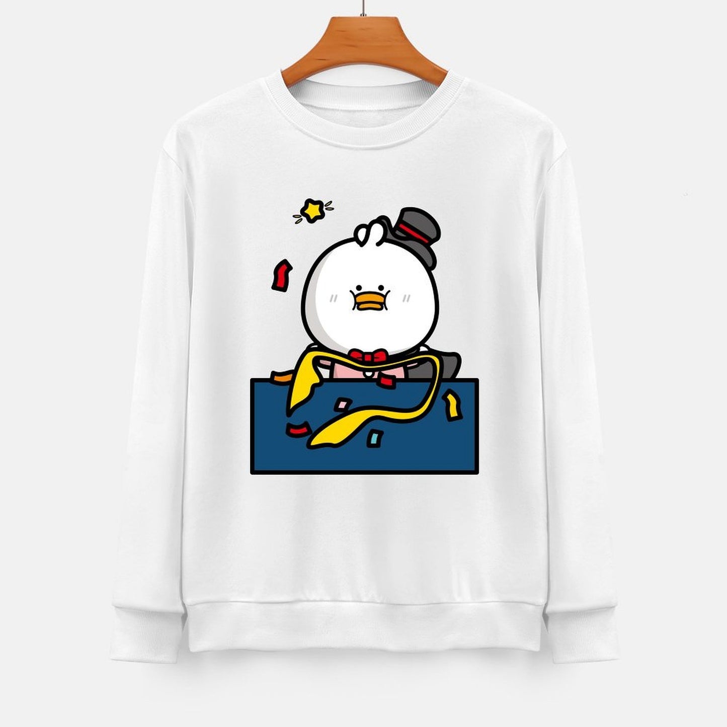 Front Patterned Long Sleeve TopClassicLine Heavyweight