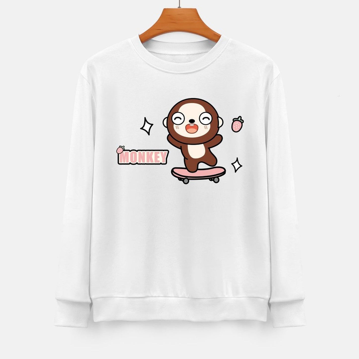 Front Patterned Long Sleeve TopCasual Daily