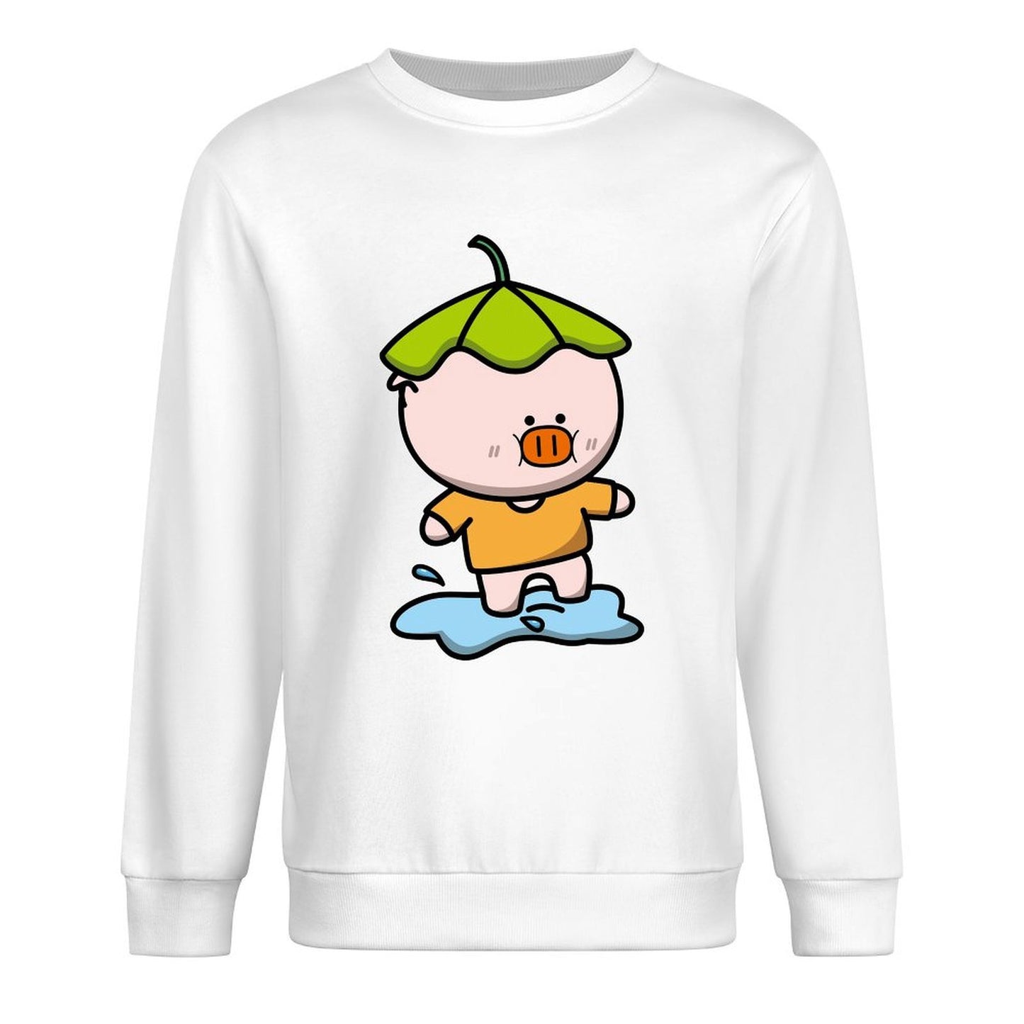 Front Patterned Long Sleeve TopCasual EasyWear