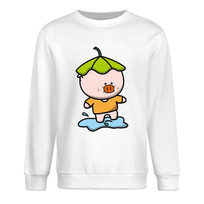 Front Patterned Long Sleeve TopCasual EasyWear