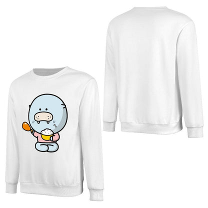 Front Patterned Long Sleeve TopRelaxed Fit Essential