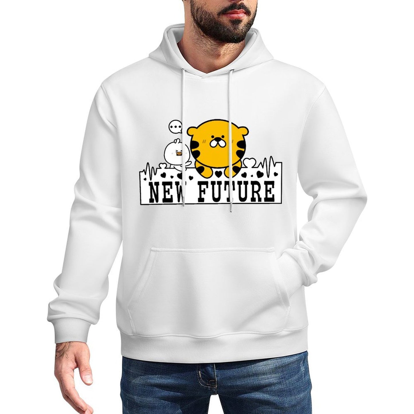 Crisp Print Regular Front Graphic Hoodies