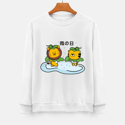 Front Patterned Long Sleeve TopMinimal EverydayComfort