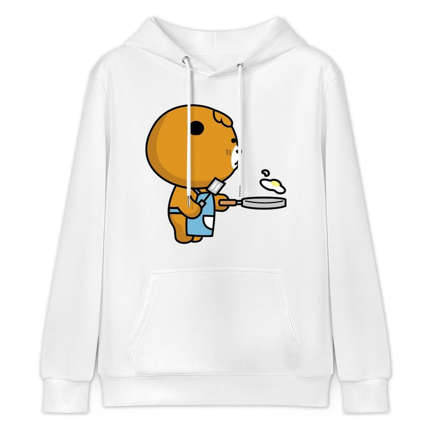 Batch-Printed Crewneck Front Graphic Hoodies