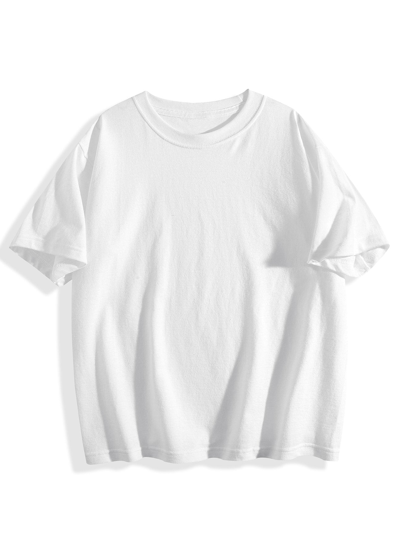 180g pure cotton short-sleeved shirt White