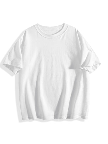 180g pure cotton short-sleeved shirt White