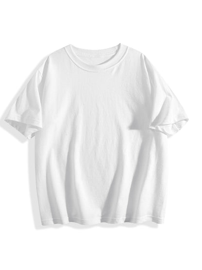 180g pure cotton short-sleeved shirt White