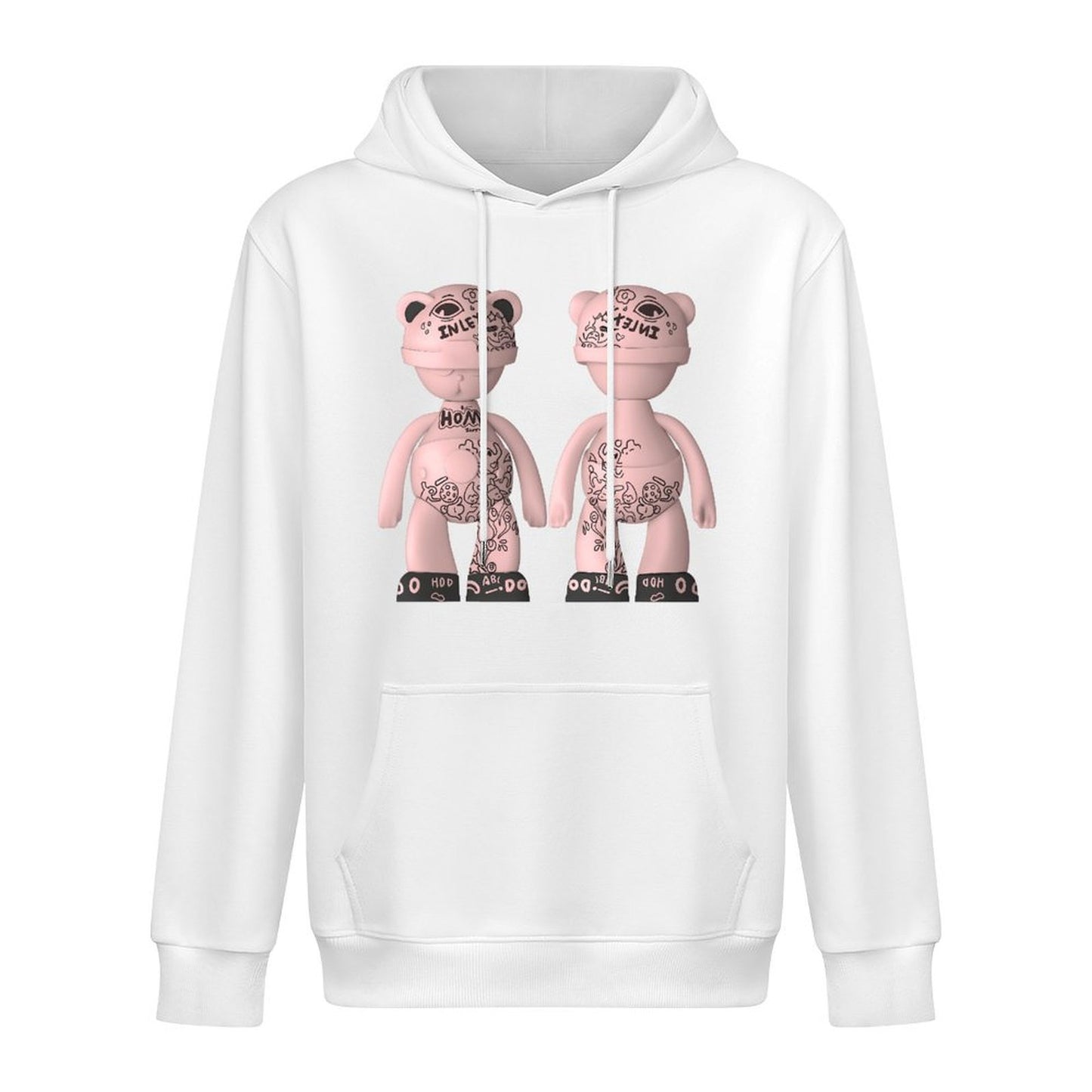 Hoodie Front PatternCrew Neck Clean