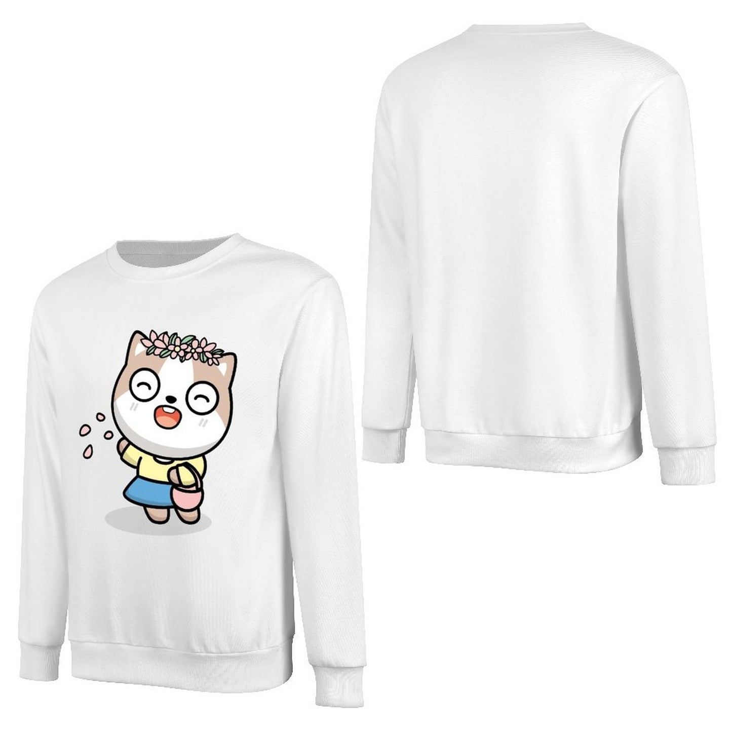 Front Patterned Long Sleeve TopSignature EverydayComfort