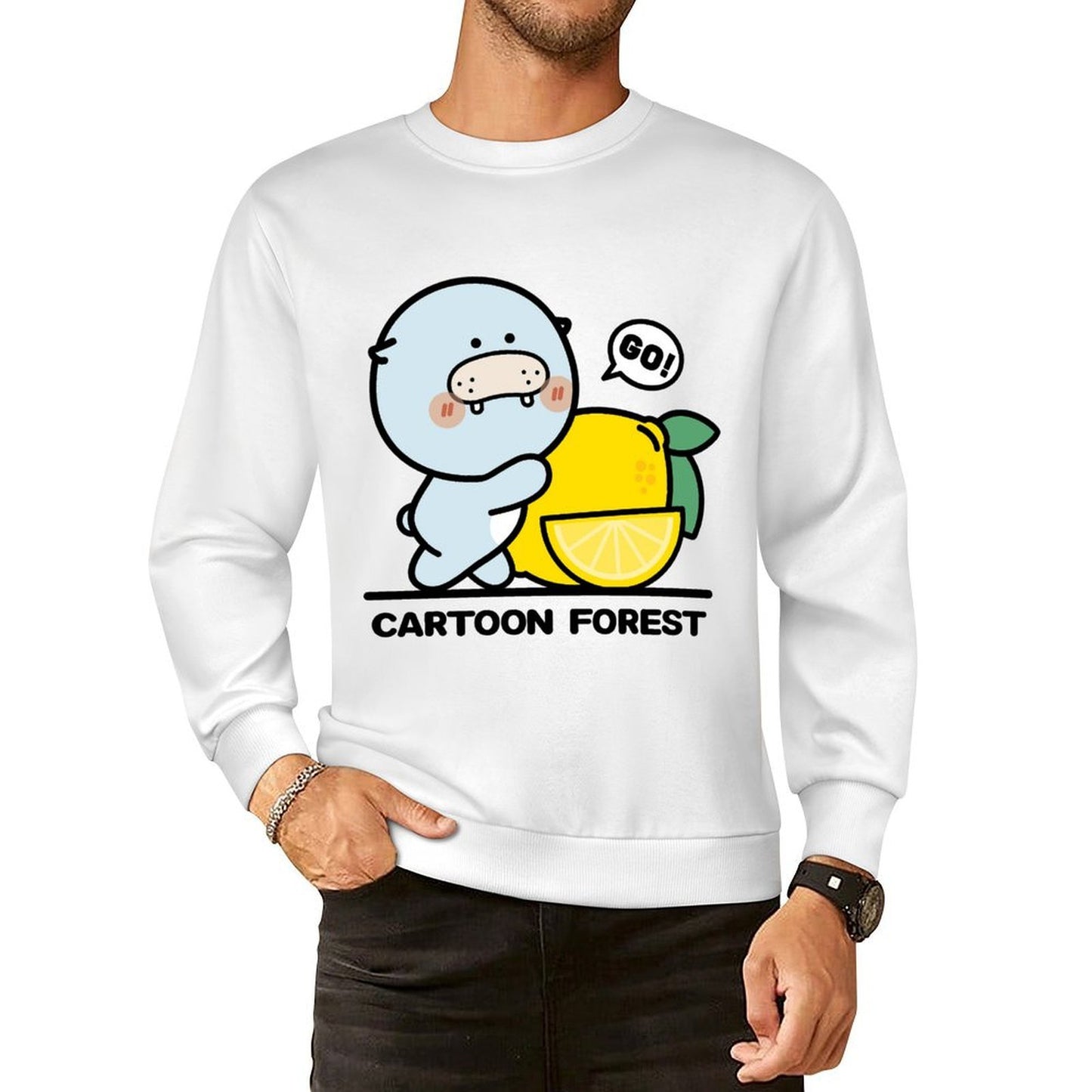 Front Patterned Long Sleeve TopRetro Minimal