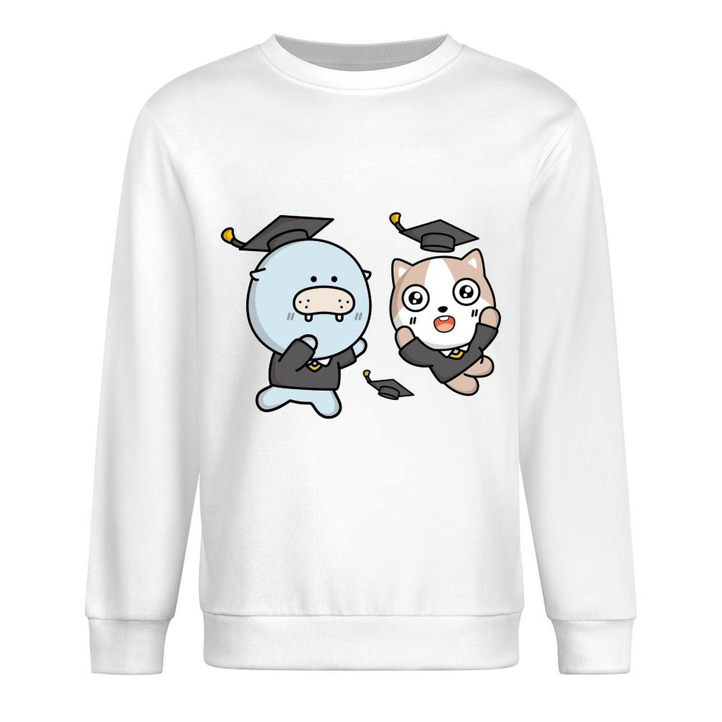 Front Patterned Long Sleeve TopRegular Minimal