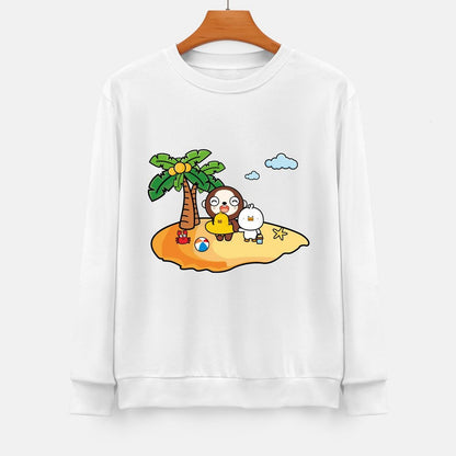 Front Patterned Long Sleeve TopUnisex Sharp