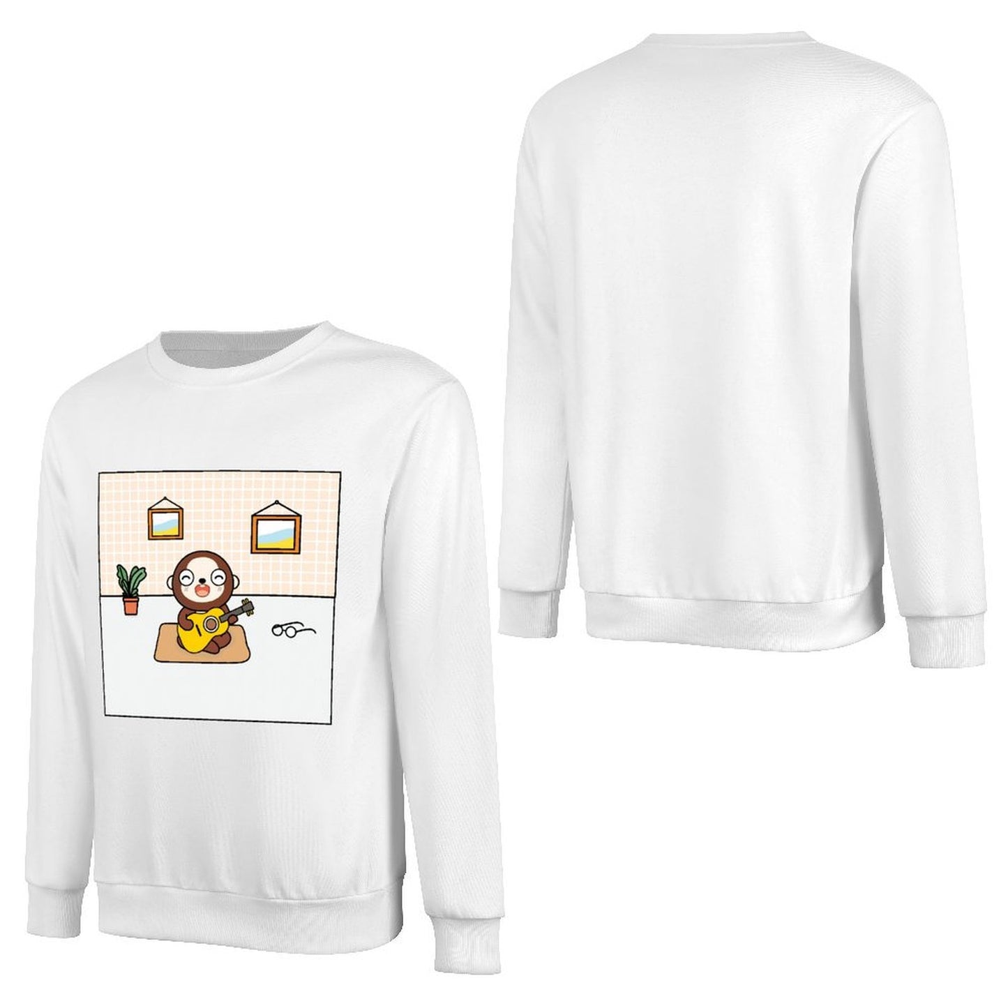 Front Patterned Long Sleeve TopPremium Unisex