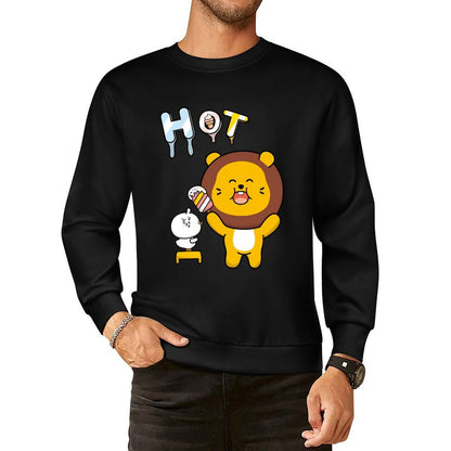 Front Patterned Long Sleeve TopEasy-Care Outdoor